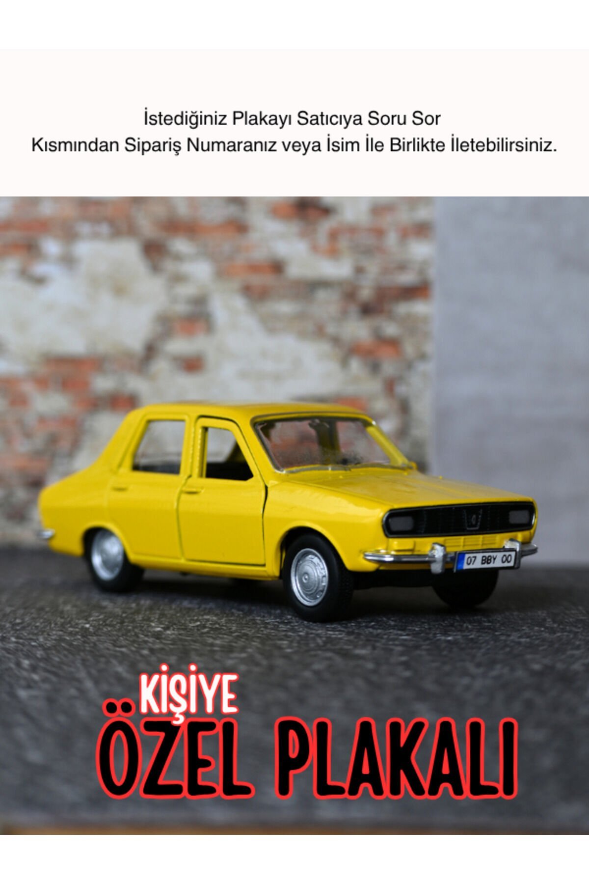 RENAULT 12 KLASİK METAL ARABA SARI