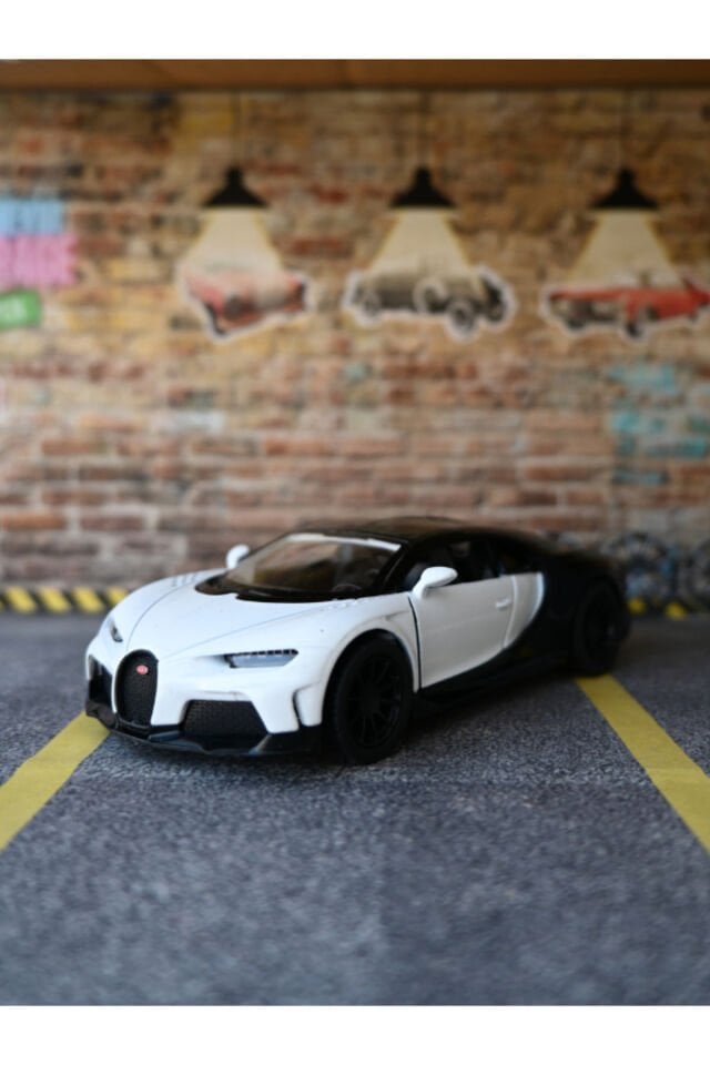 Bugatti Metal Oyuncak Araba Beyaz