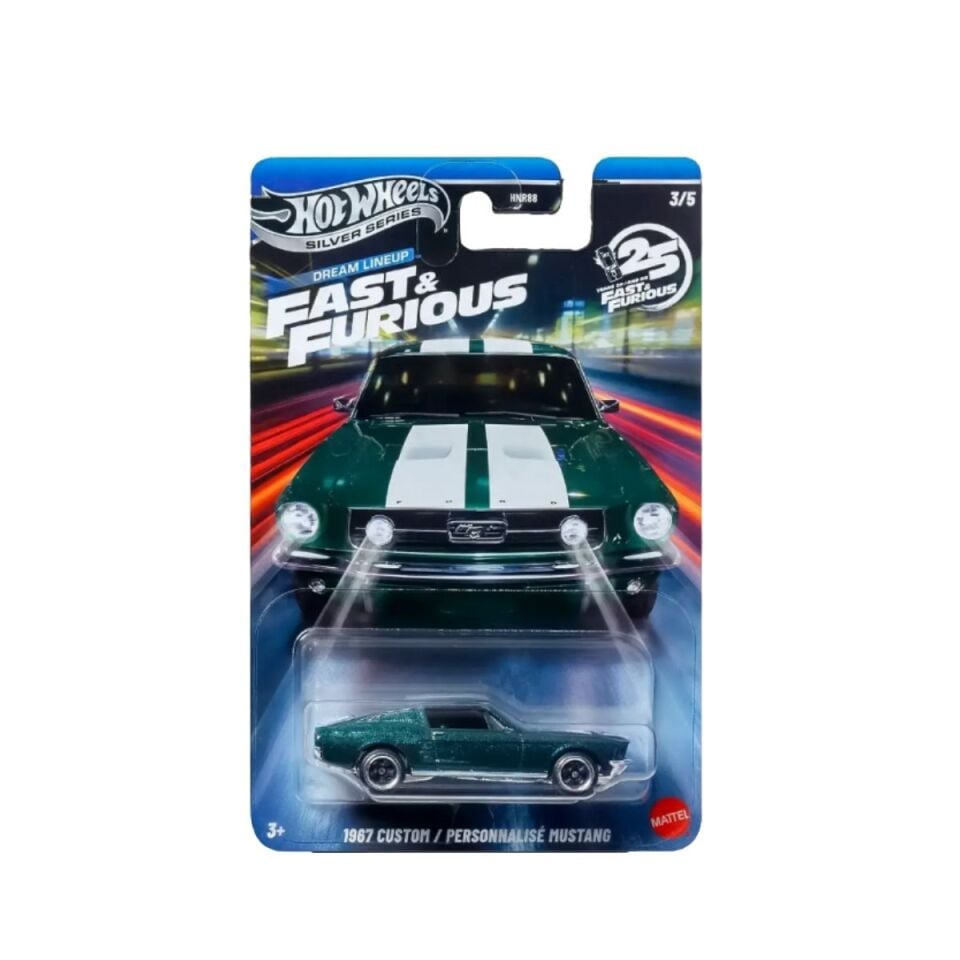 Hot Wheels 1967 Custom Mustang Fast Furious HNR88