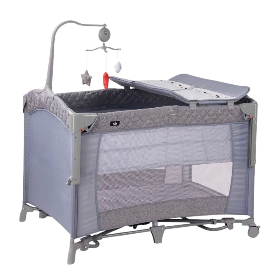 SUNNY BABY OSLO ANNE YANI OYUN PARKI GRİ 9165