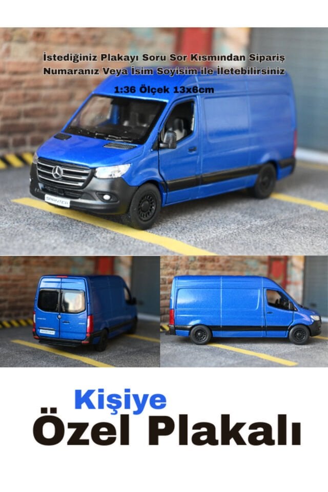 Mercedes Sprinter Metal Oyuncak Araba MAVİ