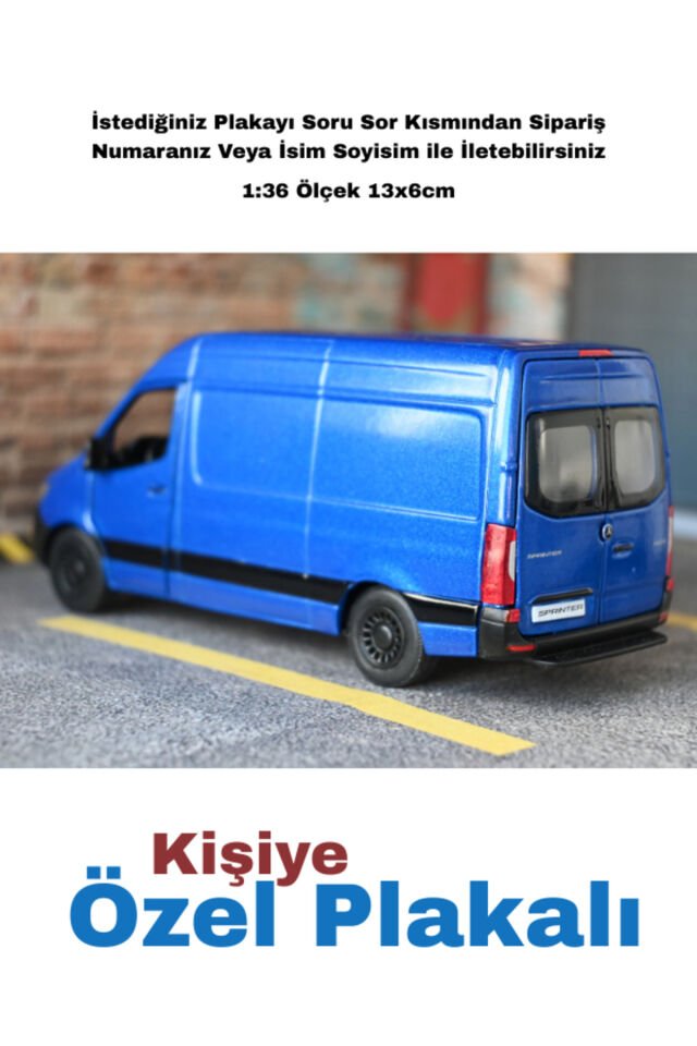 Mercedes Sprinter Metal Oyuncak Araba MAVİ