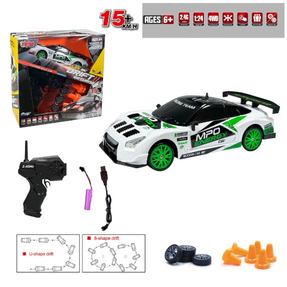Vardem Uzaktan Kumandalı Full Fonksiyon 2.4G Şarjlı 1:24 Drift Araba