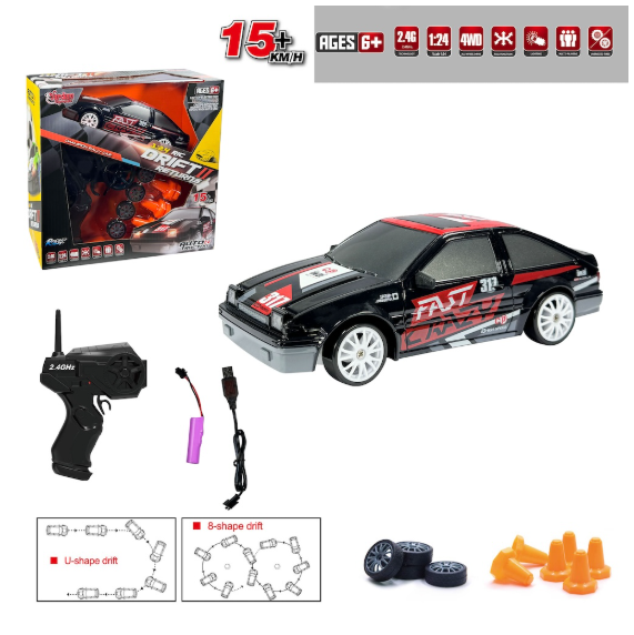 Vardem Uzaktan Kumandalı Full Fonksiyon 2.4G Şarjlı 1:24 Drift Araba