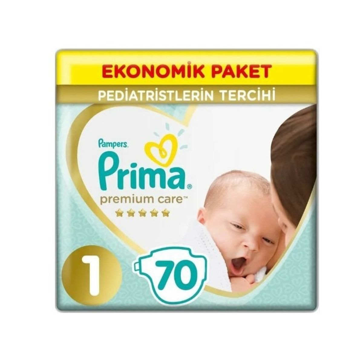 Prima Premium Care Cırtlı Bebek Bezi 1 (Yenidoğan) Beden-70 Adet