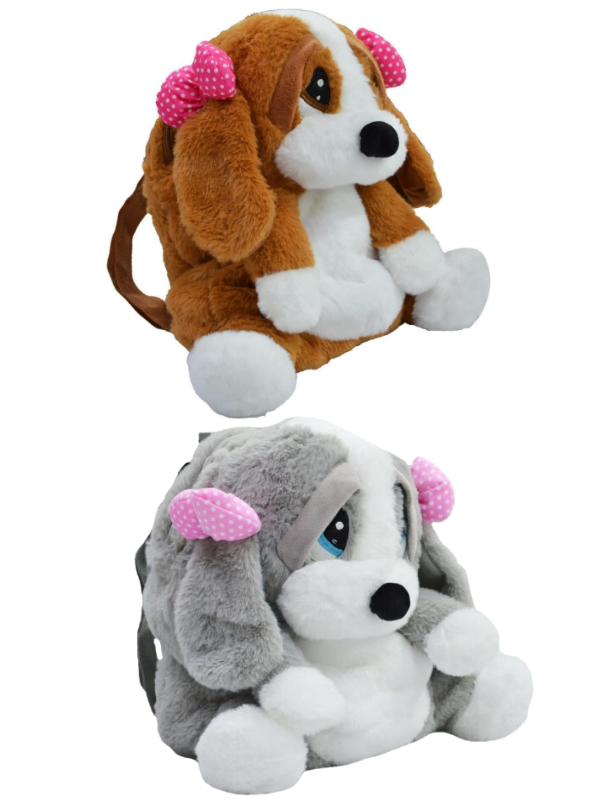 Üzgün Köpek Peluş Sırt Çantası 35 Cm