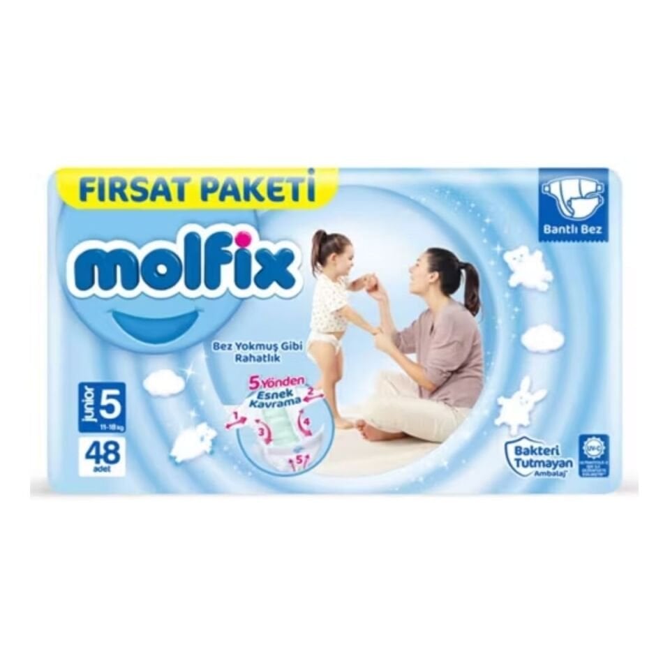 Molfix Fırsat Paketi Cırtlı Bebek Bezi 5/48