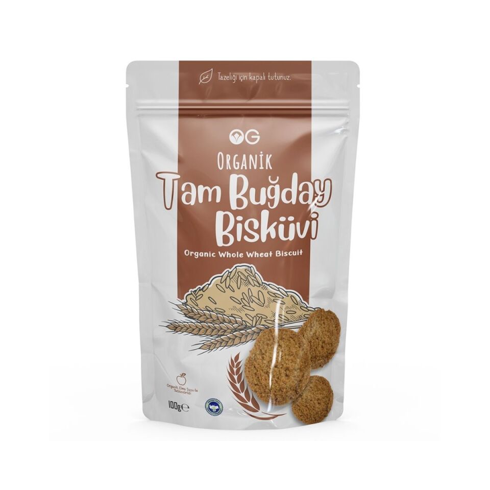 OG Natural Organik Tam Buğday Bisküvi 100 Gr