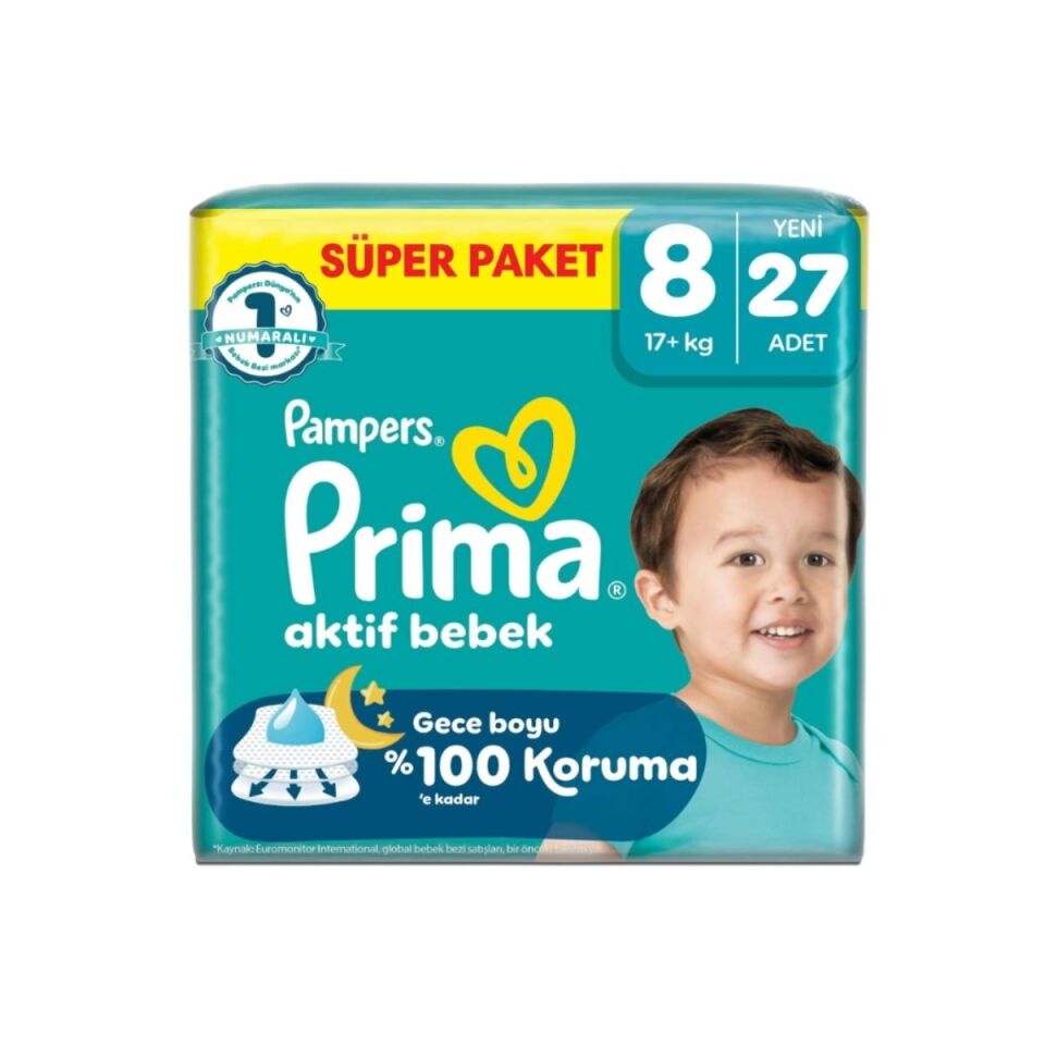 Prima Aktif Bebek 8 Numara 27 Adet