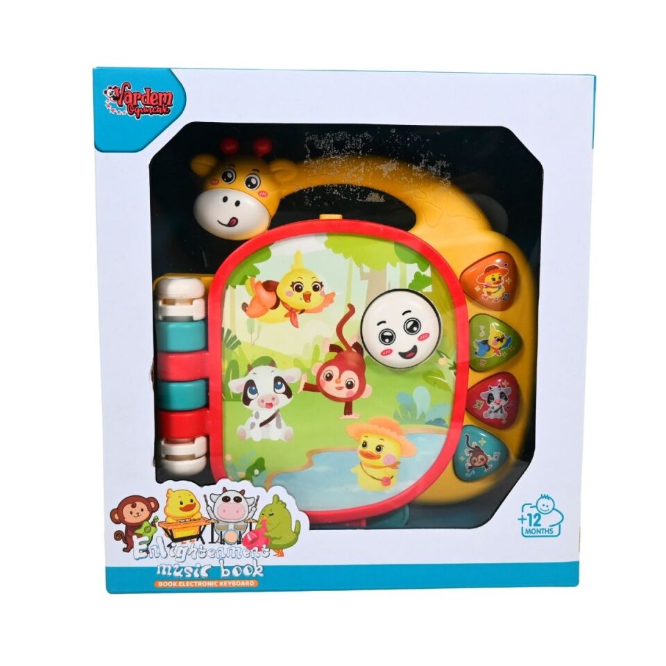 Vardem Işıklı ve Müzikli Zürafa Kitaplı Bebek Piyonosu