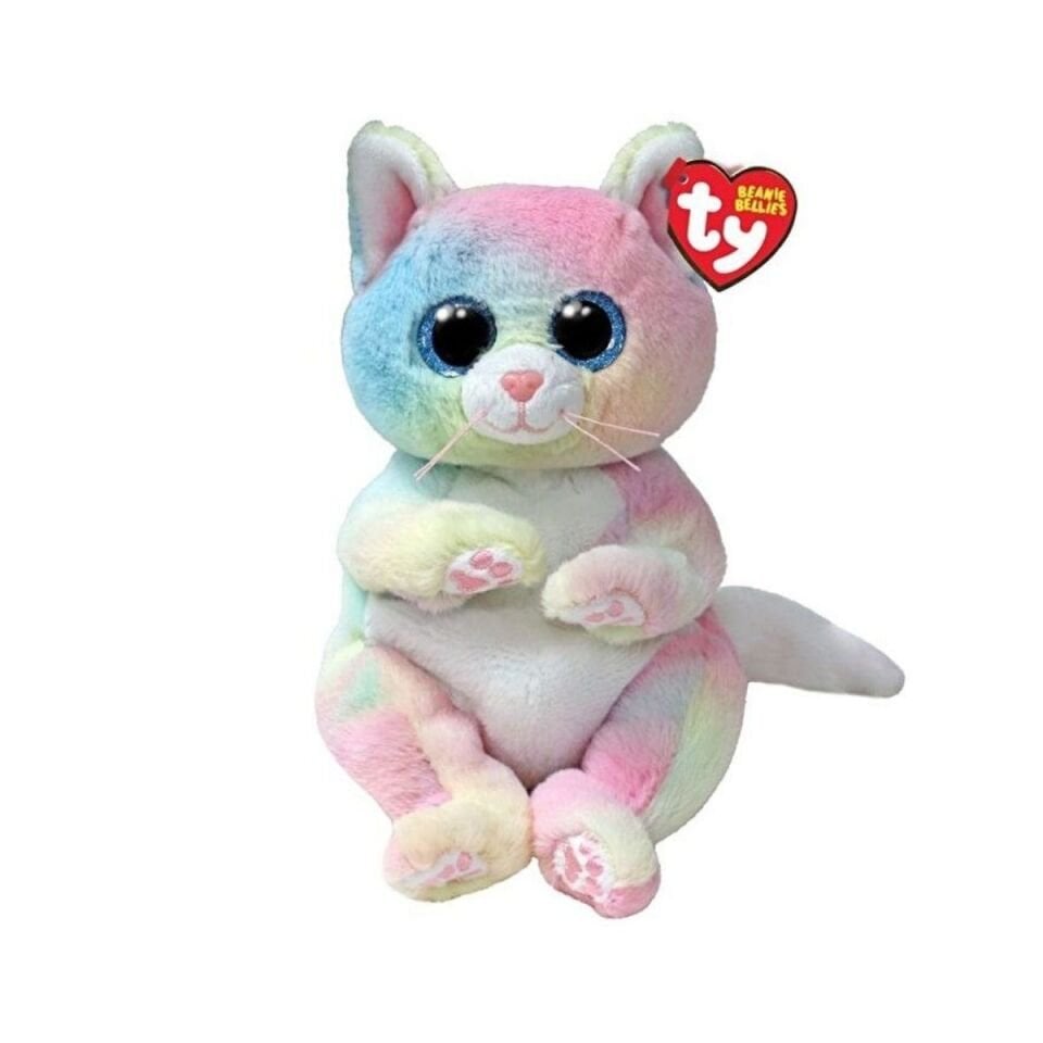 TY Beanie Bellies Gökkuşağı Kedi Jenni Peluş 20 cm.