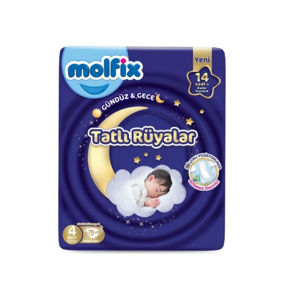 Molfix Sweet Dreams Cırtlı Bebek Bezi 4/76