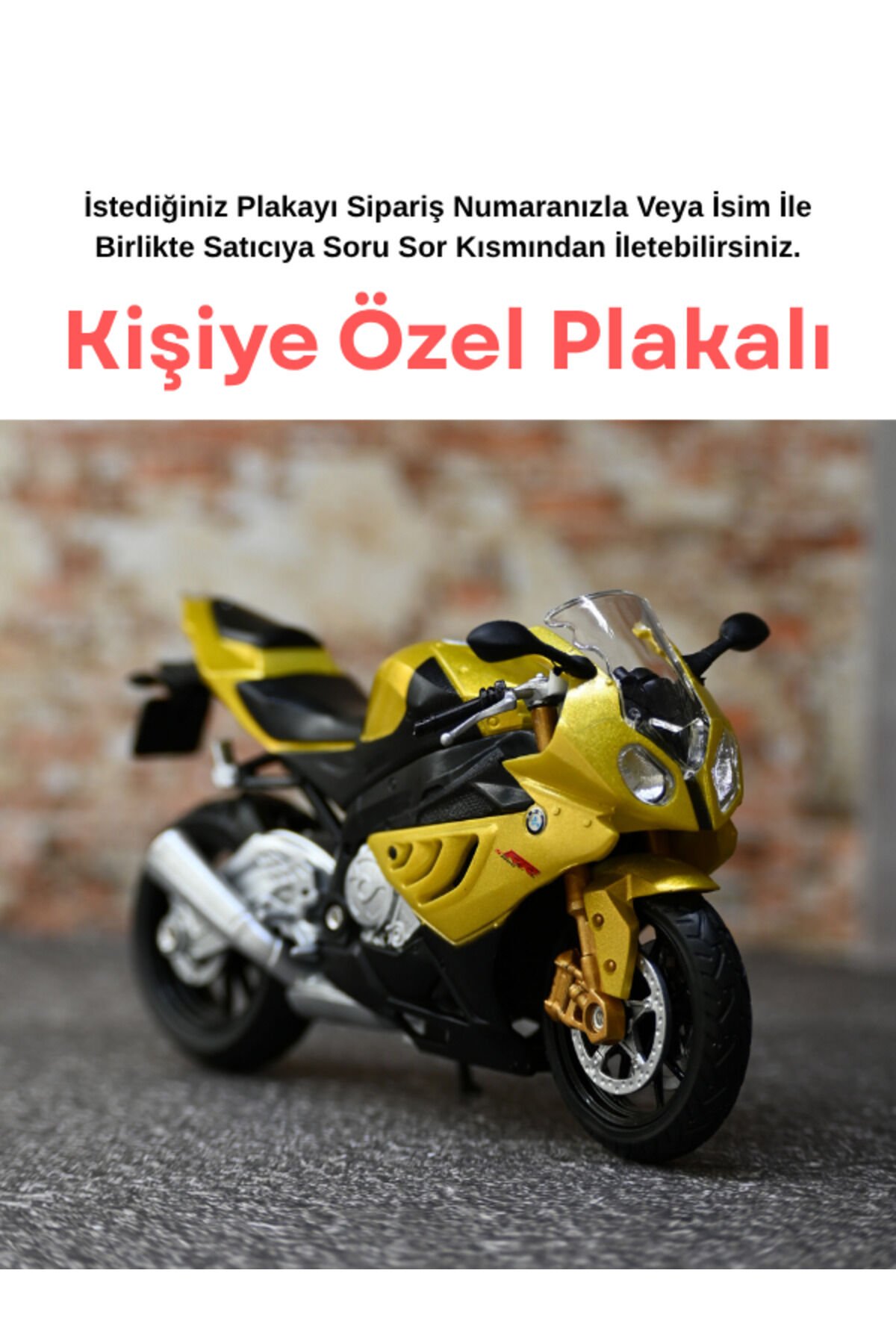 Bmw S 1000 RR Metal Motor - Kişiye Özel Hediye Mot