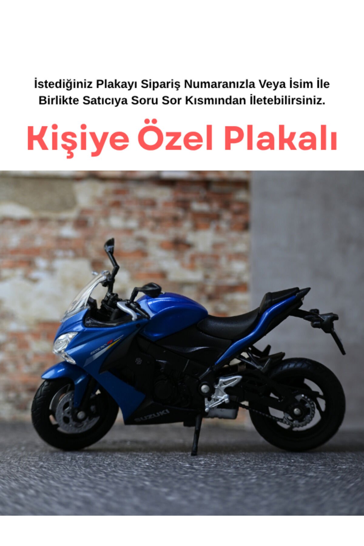 Suzuki GSX-S1000F Metal Motor - Kişiye Özel Hediye