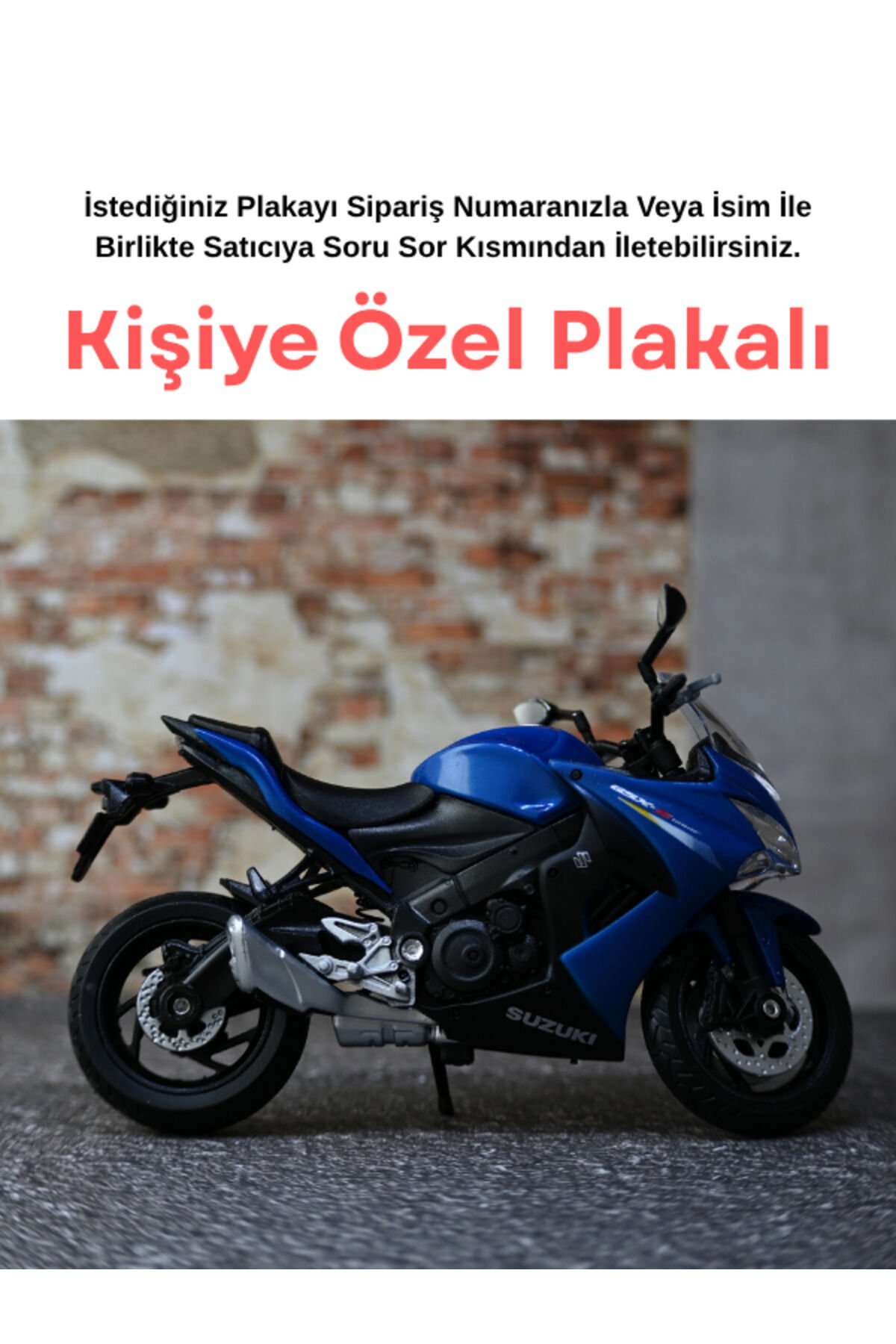 Suzuki GSX-S1000F Metal Motor - Kişiye Özel Hediye