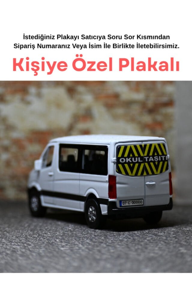 Mercedes Sprinter Okul Taşıtı Metal Araba - Oyunca