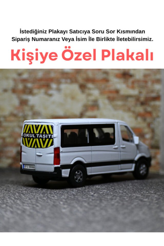 Mercedes Sprinter Okul Taşıtı Metal Araba - Oyunca