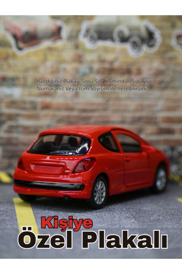 Peugeot 207 Metal Araba - 207 Oyuncak Araba - Kişi