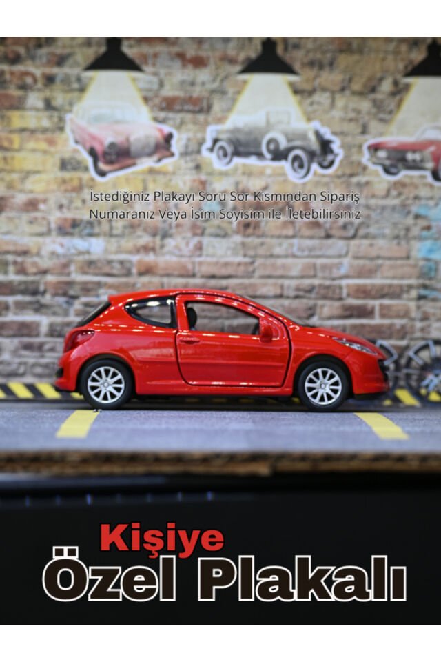 Peugeot 207 Metal Araba - 207 Oyuncak Araba - Kişi