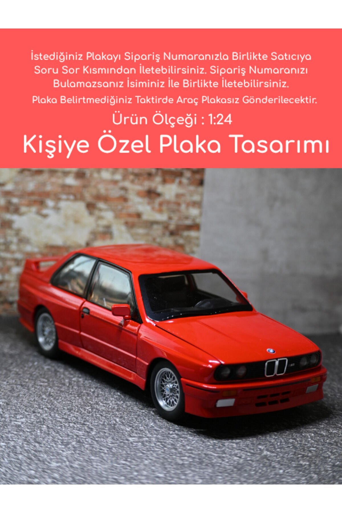 Bmw M3 Metal Model Araba - Kişiye Özel Plakalı Bmw