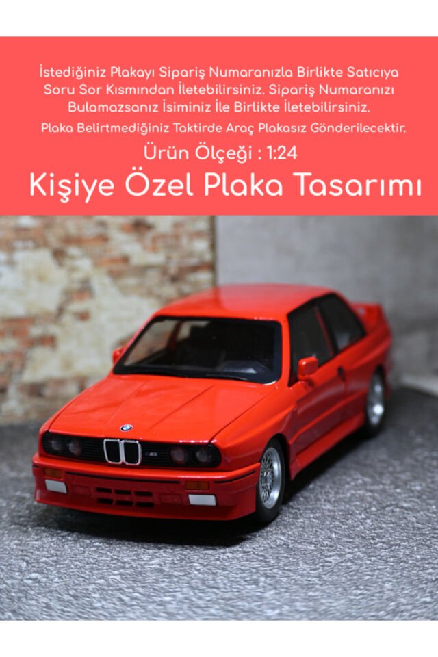 Bmw M3 Metal Model Araba - Kişiye Özel Plakalı Bmw