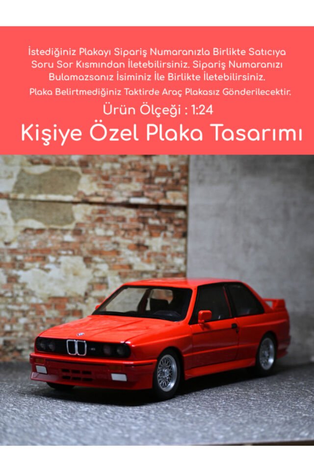 Bmw M3 Metal Model Araba - Kişiye Özel Plakalı Bmw