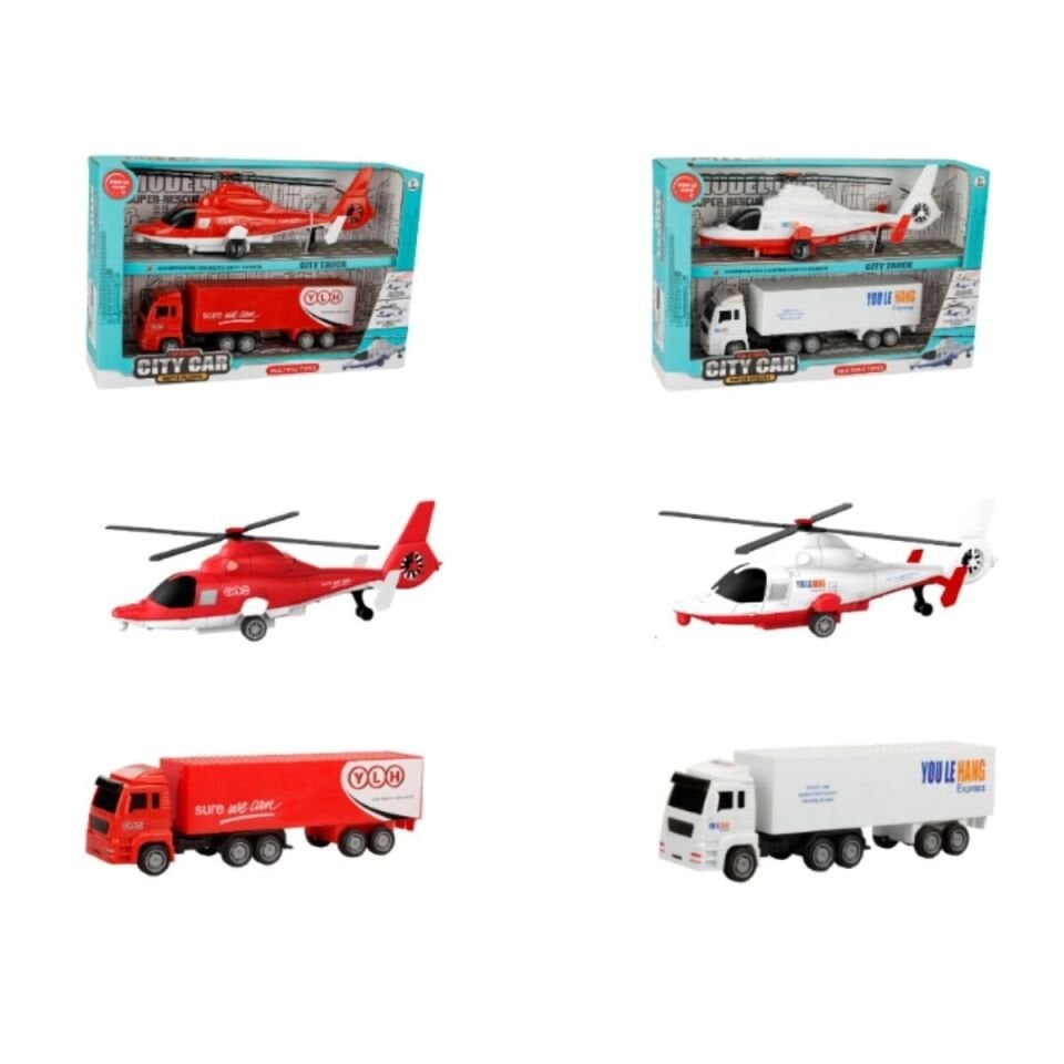 City Car Helikopter ve Kamyon İkili Araç Seti