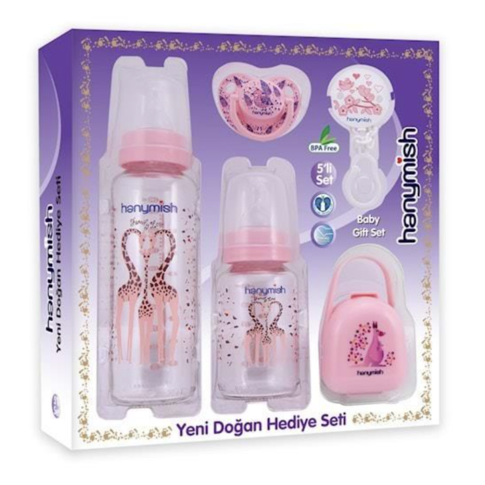 Hanymish 650 Pembe Yenidoğan Hediye Seti
