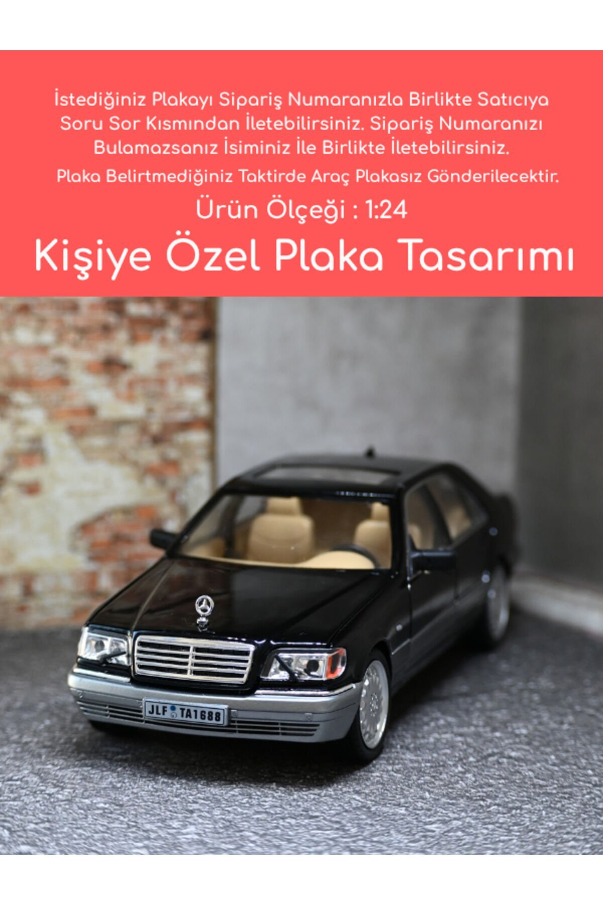 Mercedes-Benz S320 Metal Oyuncak Araba - 1:24 Ölçe