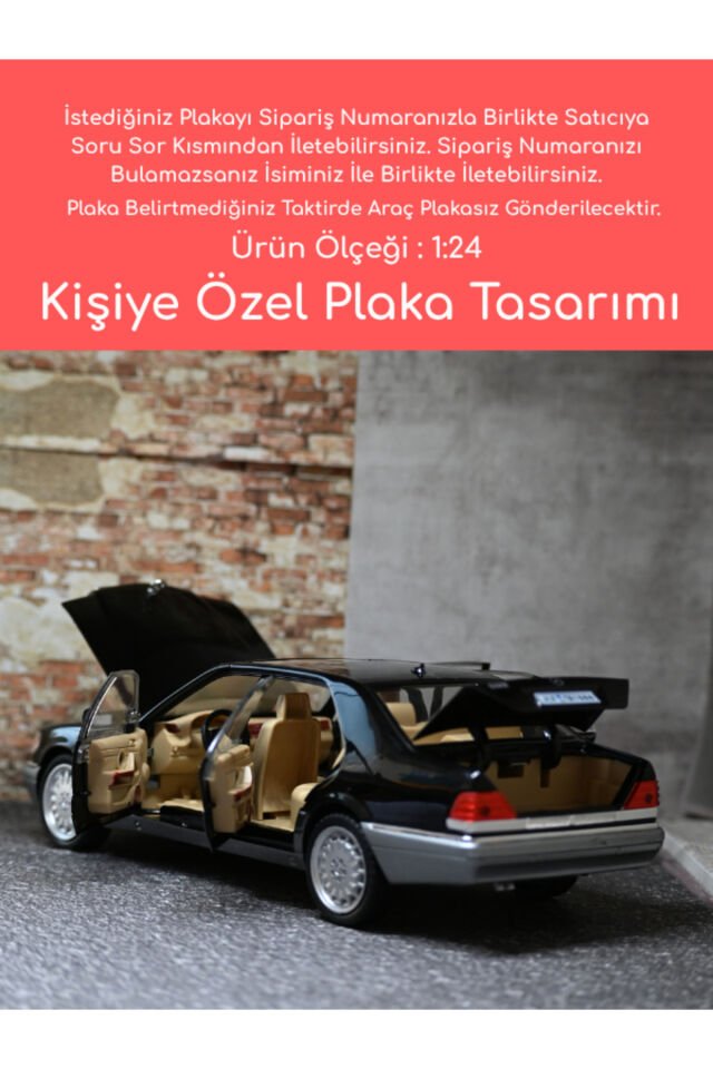 Mercedes-Benz S320 Metal Oyuncak Araba - 1:24 Ölçe