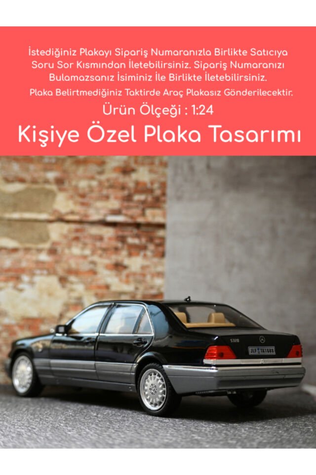 Mercedes-Benz S320 Metal Oyuncak Araba - 1:24 Ölçe