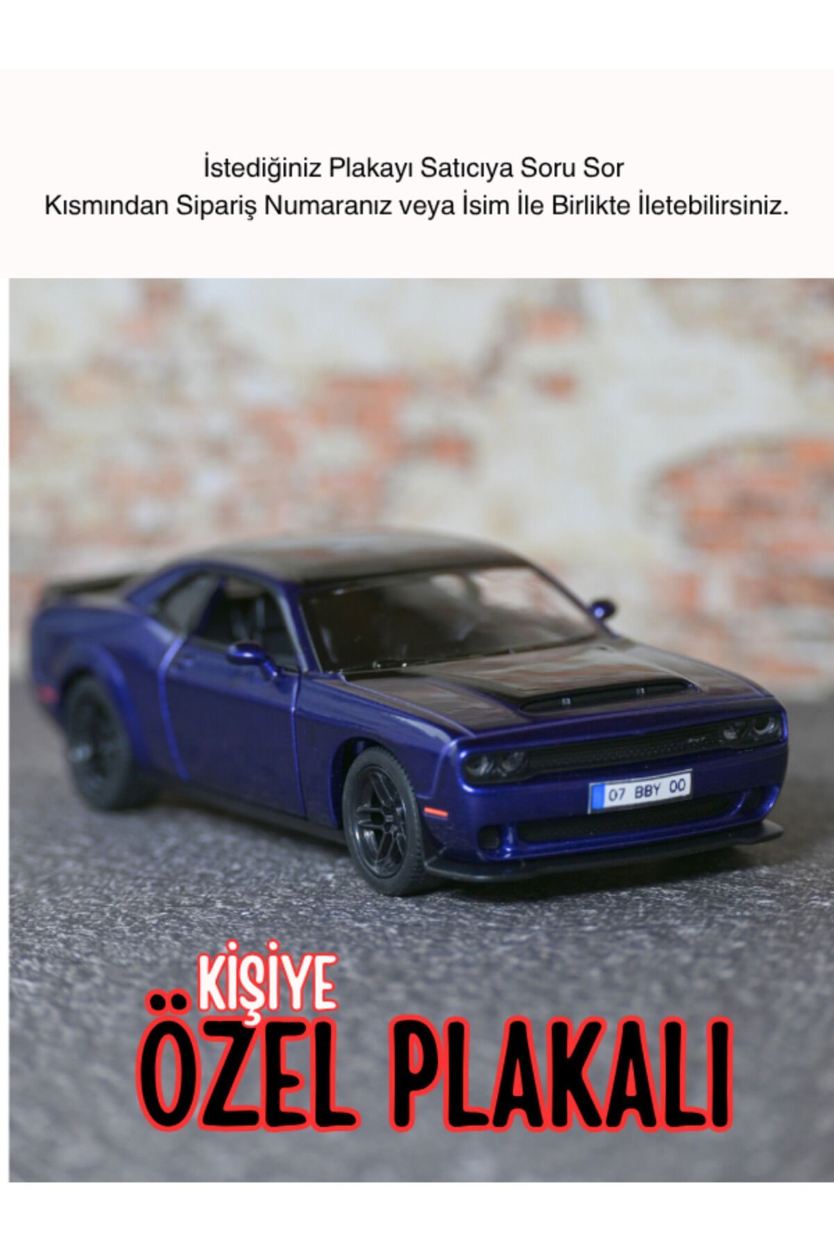 Dodge Challenger Metal Oyuncak Araba MOR