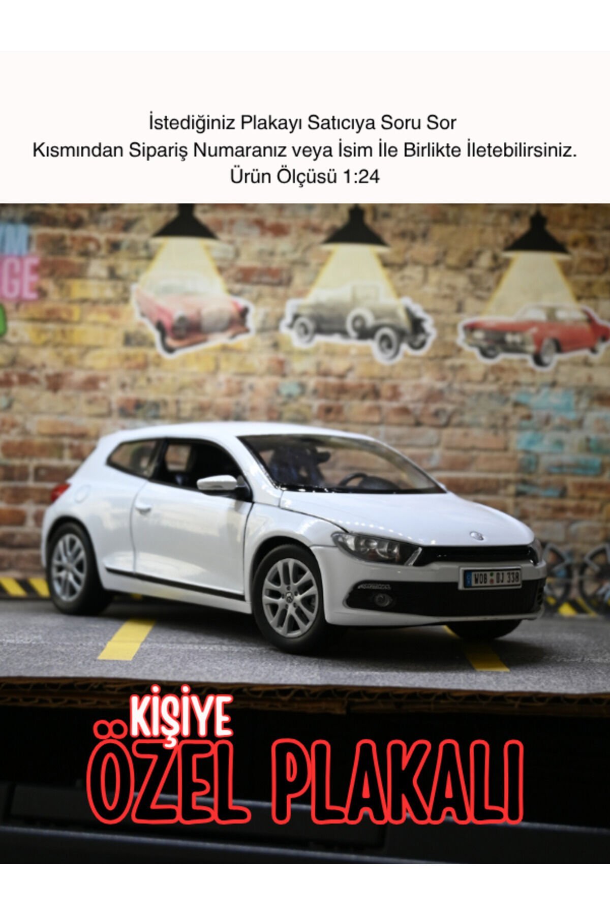Volkswagen Scirocco Metal Araba BEYAZ