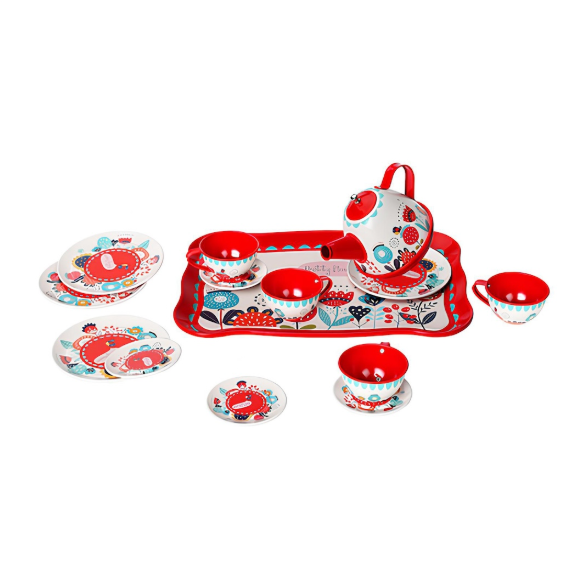 8694359094722 15 PARCA CICEK DESENLI METAL CAY SET