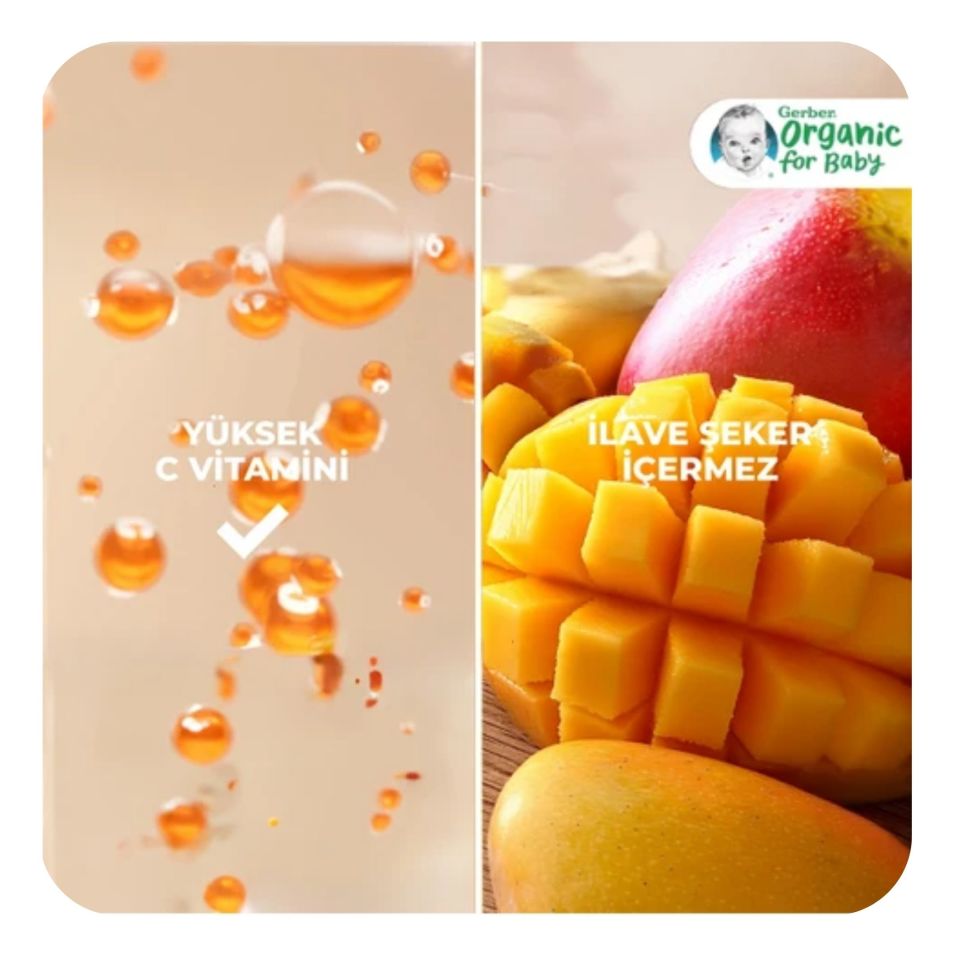 Gerber Organik Yulaflı Elma Ve Mango Püresi