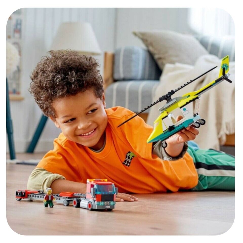 LEGO City Kurtarma Helikopteri Nakliyesi Seti 60343