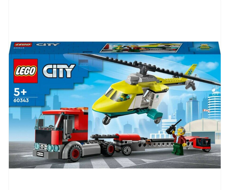 LEGO City Kurtarma Helikopteri Nakliyesi Seti 60343