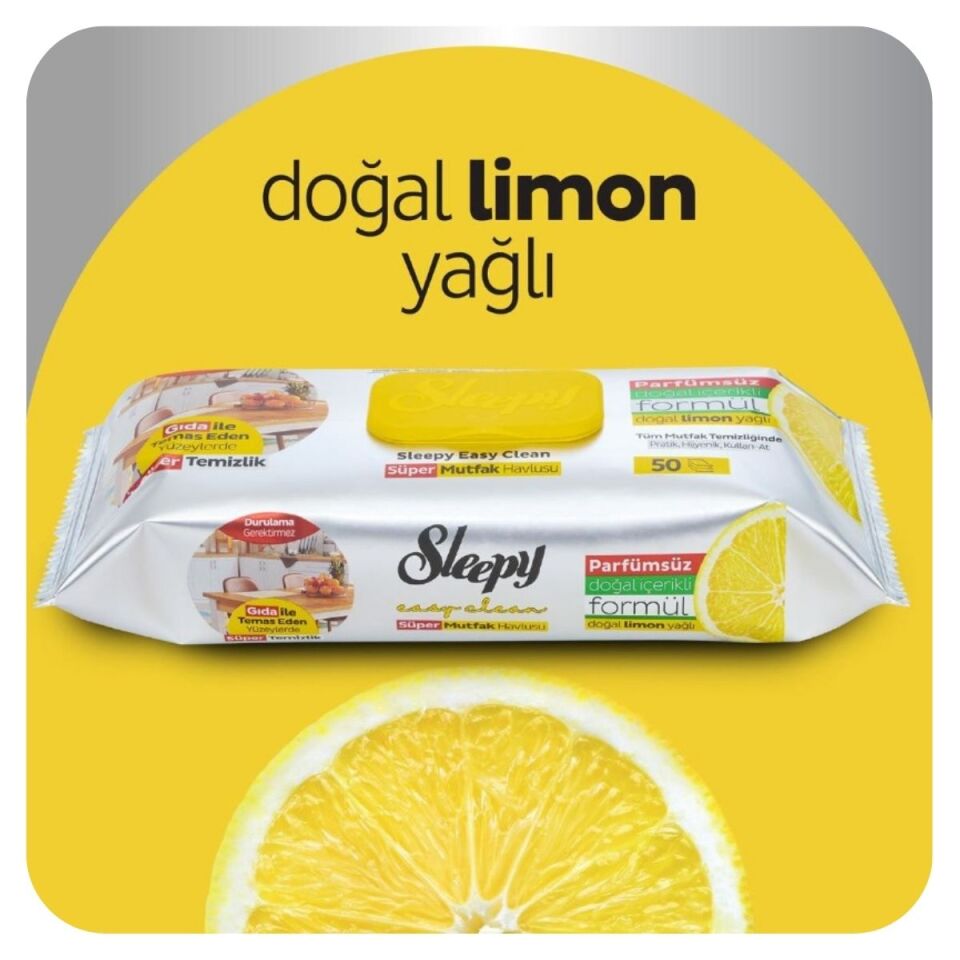Sleepy Mutfak Temizleme Havlusu Limon