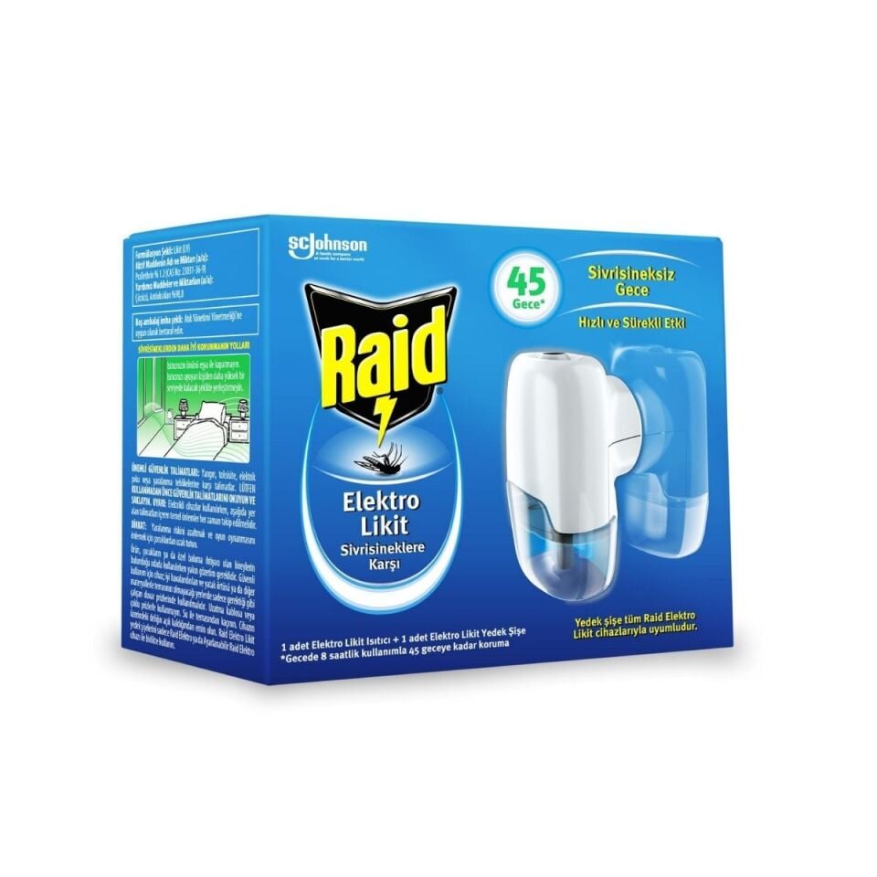 Raid Elektro Likit Makine + 45 Gecelik Yedek