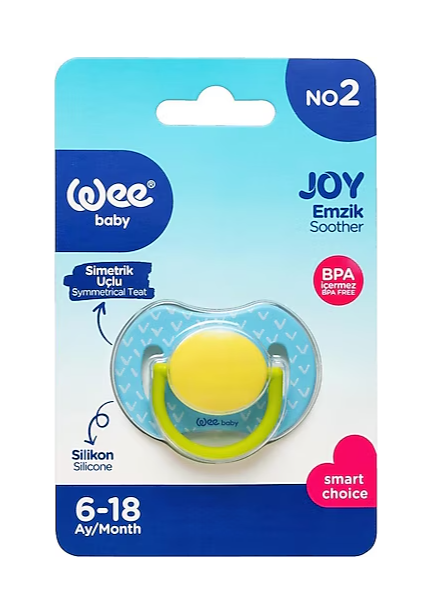 Wee Baby 786 Joy Simetirk Uçlu Emzik No: 2 - Mavi