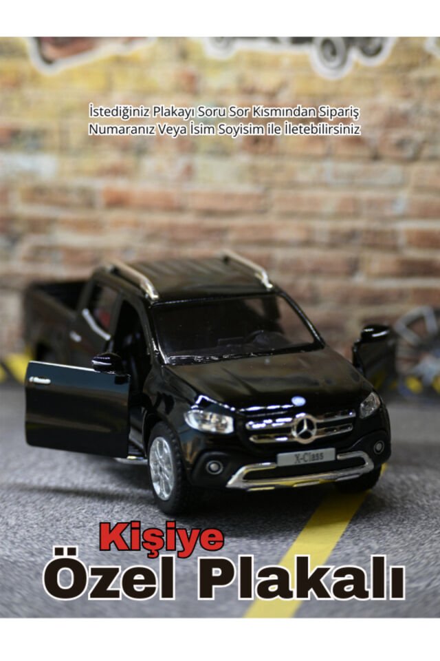 MERCEDES X-CLASS METAL ARABA SİYAH (PLAKALI)
