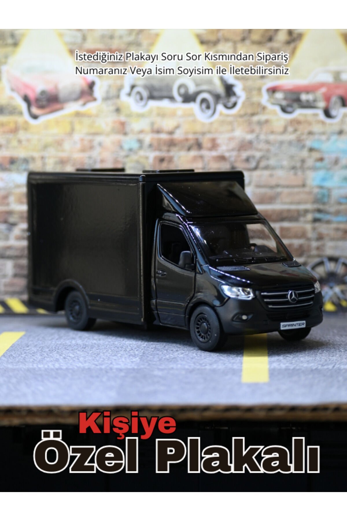 MERCEDES SPRİNTER KARGO TAŞITI METAL ARABA SİYAH