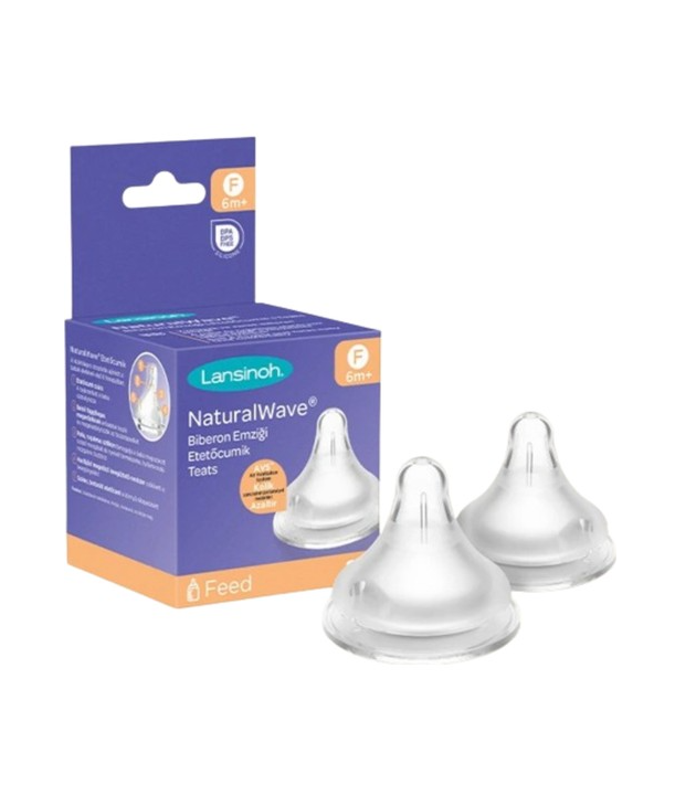 Lansinoh Natural Wave Silikon Biberon Emziği 2li Orta Akış