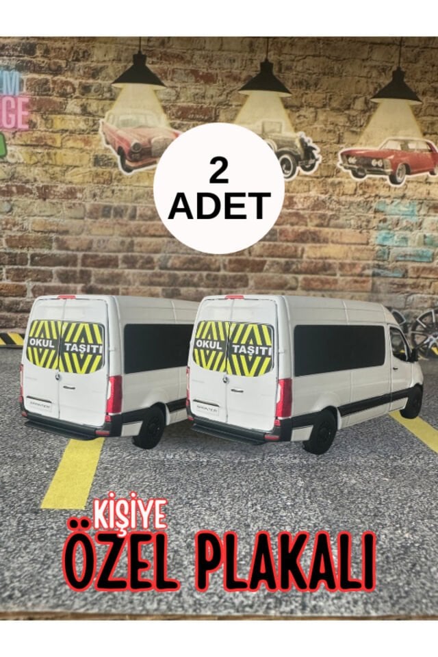 MERCEDES SPRİNTER OKUL TAŞITI METAL ARABA 2Lİ