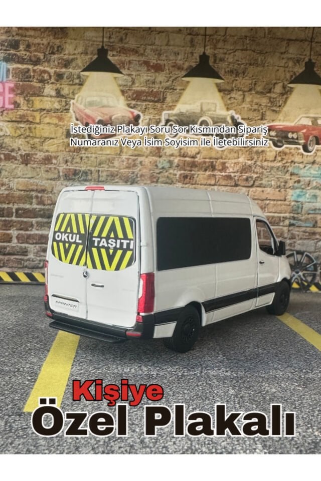MERCEDES SPRİNTER OKUL TAŞITI METAL ARABA 2Lİ