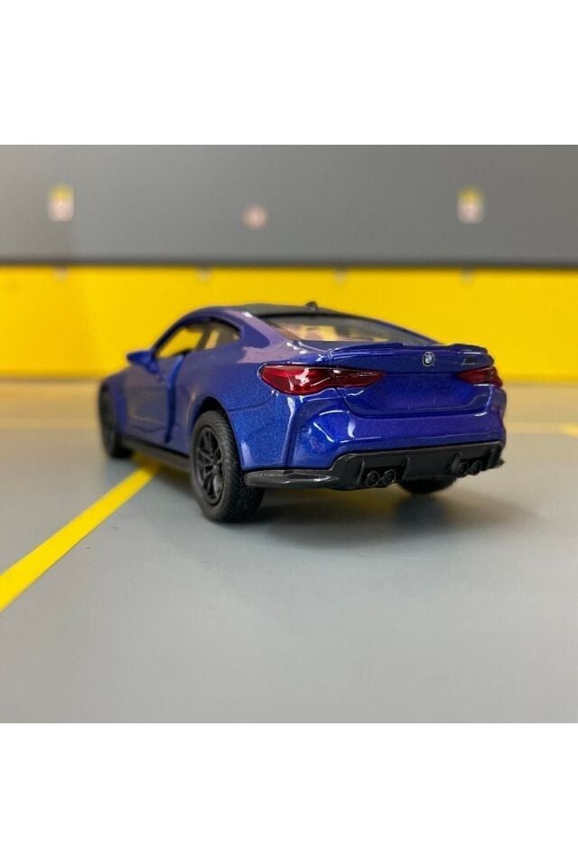 Bmw M4 1/36 Ölçek Diecast Metal Model Araba MAVİ