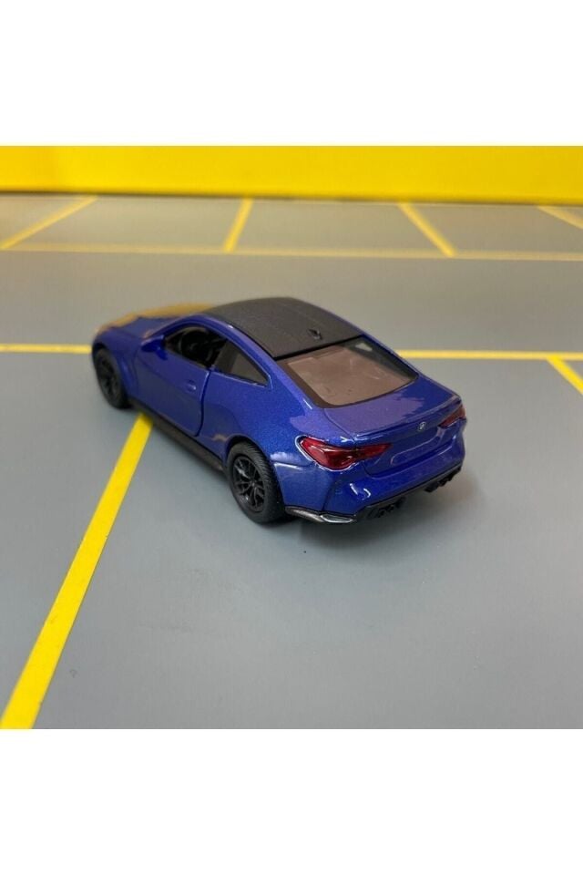 Bmw M4 1/36 Ölçek Diecast Metal Model Araba MAVİ