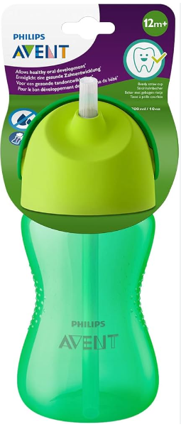 AVENT YENİ DESENLİ PİPETLİ BARDAK 300 ML ERKEK YEŞİL SCF798/01