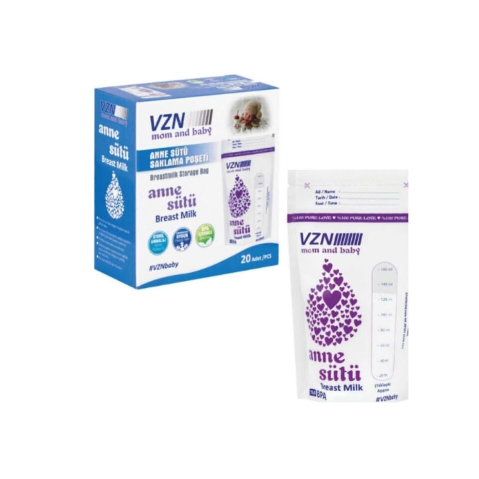 VZN ANNE SÜTÜ SAKLAMA POŞETİ 20 Lİ