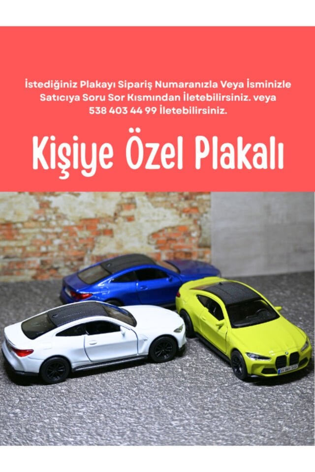 WELLY BMW M4 3LÜ METAL ARABA BEYAZ-YEŞİL-MAVİ